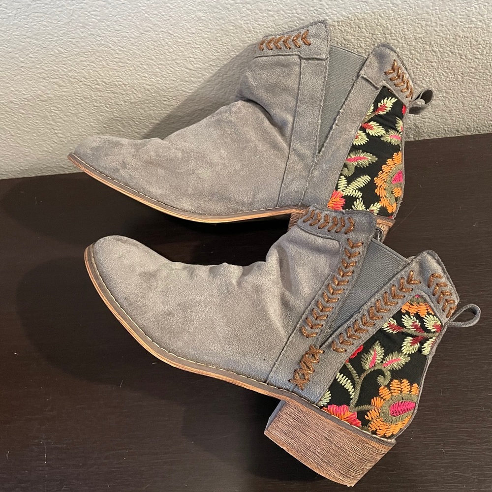 Gray booties